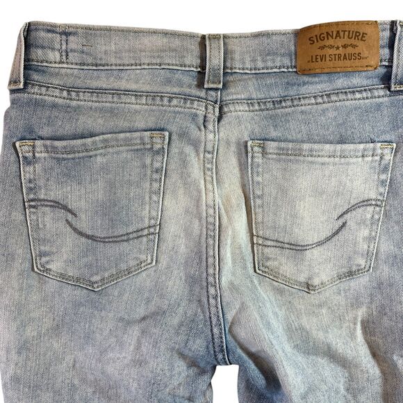 Levi's Signature Jeans Girls 12 Distressed Skinny Low Rise Stretch Adj. Waist (W - Picture 14 of 16